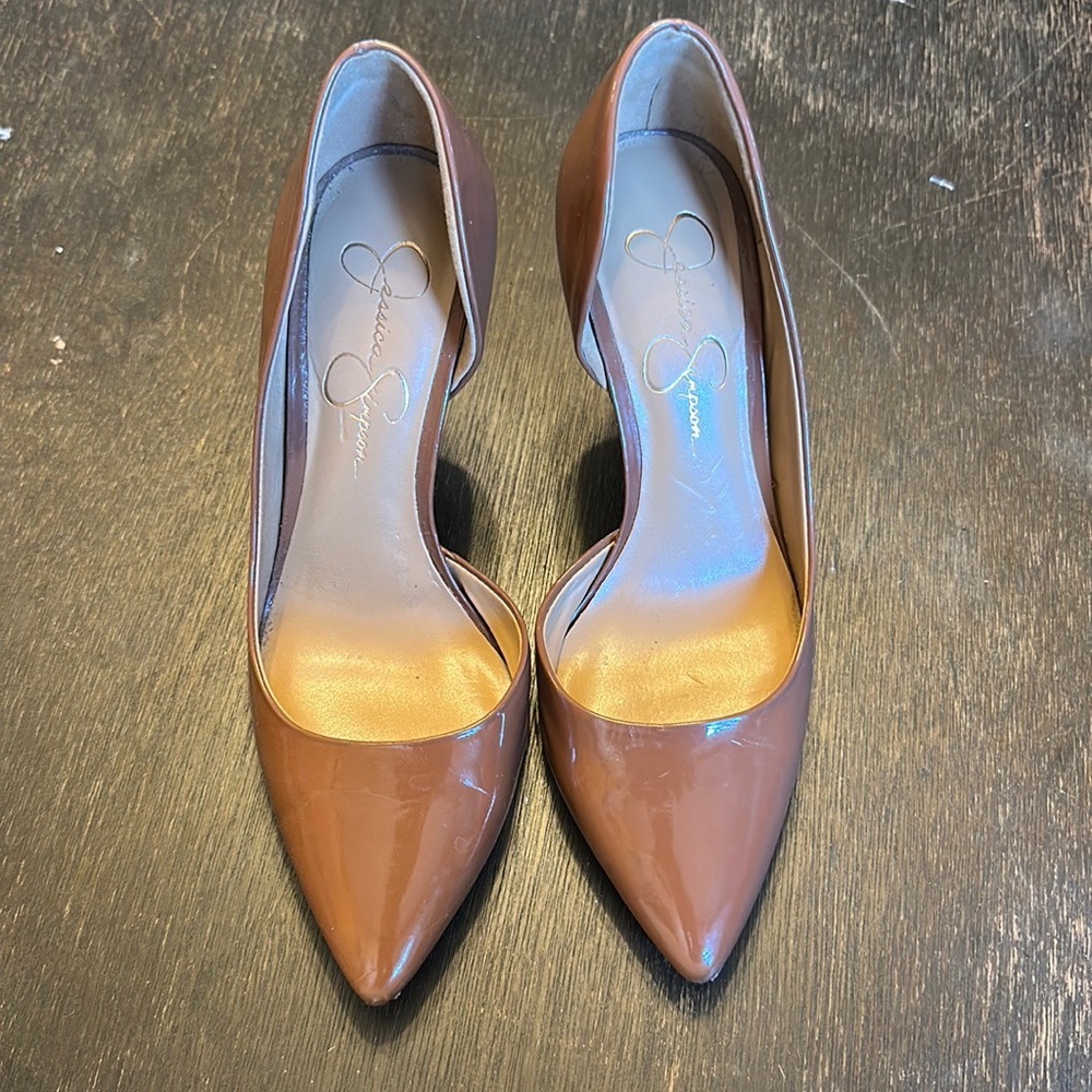 Brown Leather Heels Jessica Simpson